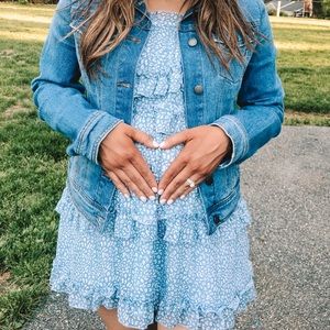 Just Between Us Blue Animal Print Dress